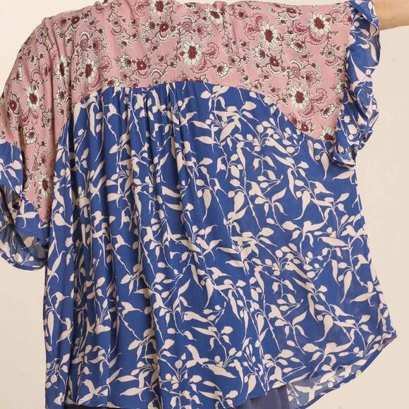 Umgee Boho Mixed Print Kimono Cardigan Paisley & Floral Flowy Light Layer S M L - Picture 6 of 6